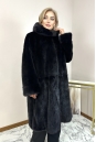 Шуба из норки с капюшоном 8023993-2